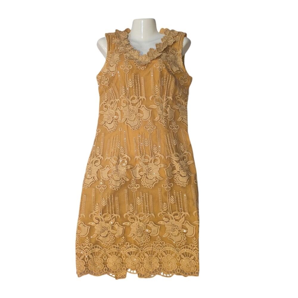 Gracia Elegant gold/yellow Flower Dress Size /m